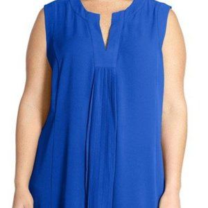 Melissa McCarthy Seven7 Sleeveless Pleated Blouse